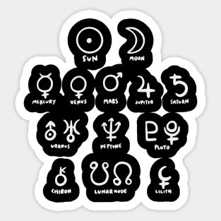 Planet Symbols - Astrology (Horoscope Zodiac) Sticker